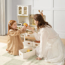 Load image into Gallery viewer, Tiny Land® Wooden Play Kitchen with Storage for Creative Toddlers - littlelightcollective