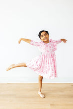 Load image into Gallery viewer, Twirling en Pointe 3/4 Sleeve Ruffle Twirl Dress