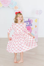 Load image into Gallery viewer, Lovebug 3/4 Sleeve Ruffle Twirl Dress