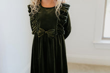Load image into Gallery viewer, Velvet Moss Dress - littlelightcollective