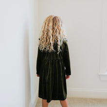 Load image into Gallery viewer, Velvet Moss Dress - littlelightcollective