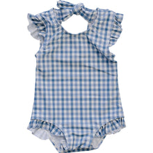 Load image into Gallery viewer, Light Blue Gingham One-Piece
