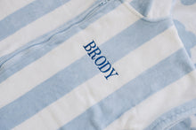 Load image into Gallery viewer, Seaside Stripe Zip-Up Organic Cotton Beach Poncho