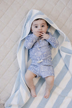 Load image into Gallery viewer, Blue Beach Long Sleeve Swim Set