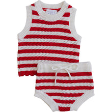Load image into Gallery viewer, Red Stripe Bloomer Tank Set