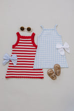 Load image into Gallery viewer, Red Stripe Knit Cover-Up Dress