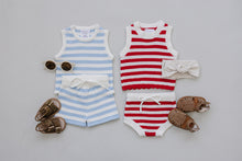Load image into Gallery viewer, Red Stripe Bloomer Tank Set
