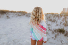 Load image into Gallery viewer, Lainey Zip Rash Pastel Stripe Swimsuit - littlelightcollective