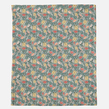 Load image into Gallery viewer, They Are Precious in His Sight Floral Minky Baby Blanket