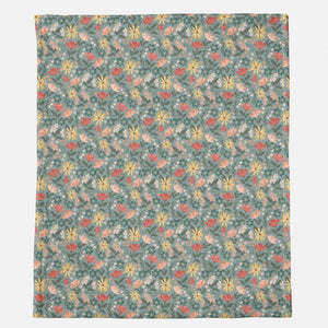 They Are Precious in His Sight Floral Minky Baby Blanket