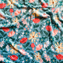 Load image into Gallery viewer, They Are Precious in His Sight Floral Minky Baby Blanket