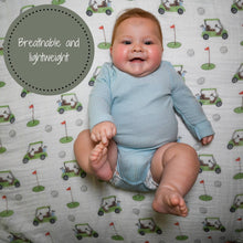 Load image into Gallery viewer, Golf A Round Baby Swaddle Blanket - littlelightcollective