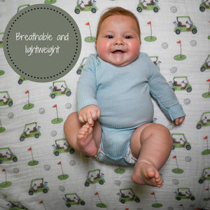 Golf A Round Baby Swaddle Blanket - littlelightcollective