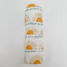 Load image into Gallery viewer, PRE-ORDER Blessing Prayer Muslin Blanket Swaddle