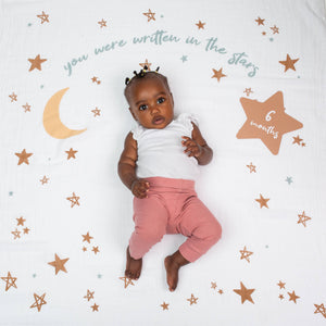 Baby's 1st Year Swaddle & Milestone Cards - Stars - littlelightcollective