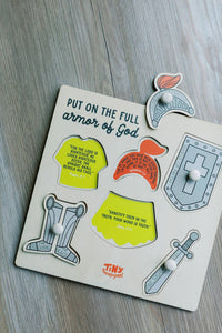 Armor of God Wood Puzzle with Scripture - littlelightcollective