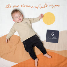 Load image into Gallery viewer, Baby&#39;s 1st Year Swaddle &amp; Milestone Cards - Sunrise - littlelightcollective