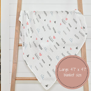 All Things Possible Baby Swaddle Blanket - littlelightcollective