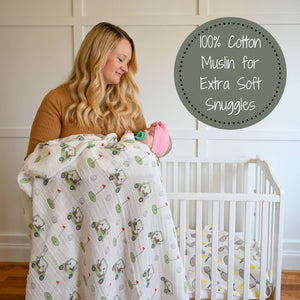 Golf A Round Baby Swaddle Blanket - littlelightcollective