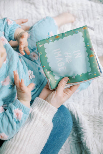 In His Image Fabric Baby Book - littlelightcollective