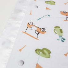 Load image into Gallery viewer, 2-pack Muslin Security Blankets - Golf - littlelightcollective