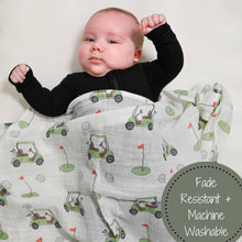 Load image into Gallery viewer, Golf A Round Baby Swaddle Blanket - littlelightcollective