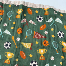 Load image into Gallery viewer, Team Jesus Sports Luxury Double Sided Muslin Christian Blanket