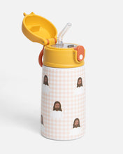 Load image into Gallery viewer, Pink Gingham Jesus Water Bottle – 13.5oz Stainless Steel - littlelightcollective