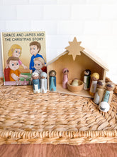 Load image into Gallery viewer, Christmas Wooden Nativity &amp; Christian Baby Jesus Book Set