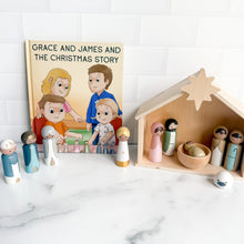 Load image into Gallery viewer, Christmas Wooden Nativity &amp; Christian Baby Jesus Book Set