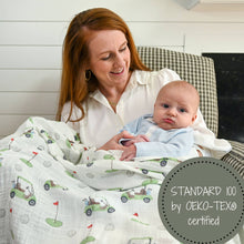 Load image into Gallery viewer, Golf A Round Baby Swaddle Blanket - littlelightcollective
