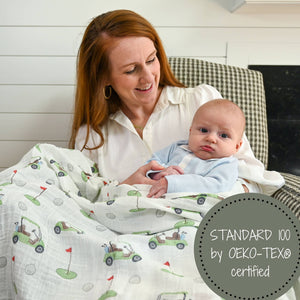 Golf A Round Baby Swaddle Blanket - littlelightcollective