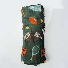 Load image into Gallery viewer, Team Jesus Sports Baby Muslin Blanket Swaddle