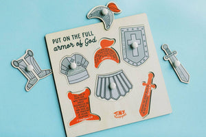 Armor of God Wood Puzzle with Scripture - littlelightcollective
