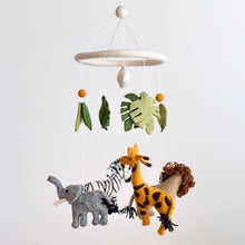 Load image into Gallery viewer, Felt Baby Mobile - Safari Jungle - littlelightcollective