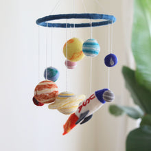 Load image into Gallery viewer, Felt Baby Mobile - Solar System - littlelightcollective