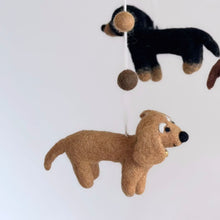 Load image into Gallery viewer, Felt Dachshund Dog Baby Mobile - littlelightcollective