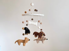 Load image into Gallery viewer, Felt Dachshund Dog Baby Mobile - littlelightcollective