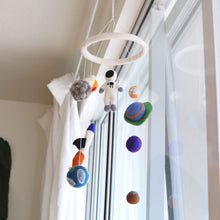 Load image into Gallery viewer, Felt Spaceman Baby Mobile - littlelightcollective
