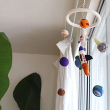 Load image into Gallery viewer, Felt Spaceman Baby Mobile - littlelightcollective