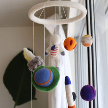 Load image into Gallery viewer, Felt Spaceman Baby Mobile - littlelightcollective