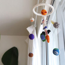 Load image into Gallery viewer, Felt Spaceman Baby Mobile - littlelightcollective