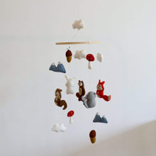 Load image into Gallery viewer, Felt Woodland Animal Baby Mobile - littlelightcollective
