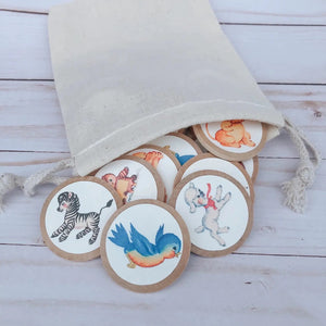 Retro Vintage Animal Matching Game - littlelightcollective