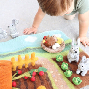 Felt Rustic Farm Play Mat Playscape - littlelightcollective