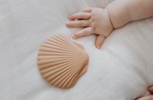Silicone Teether - Clay Seashell - littlelightcollective