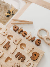 Load image into Gallery viewer, Natural Lowercase Letter Puzzle - littlelightcollective