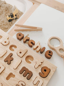 Natural Lowercase Letter Puzzle - littlelightcollective