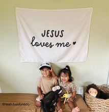 Load image into Gallery viewer, {Black} Jesus Loves Me Banner - littlelightcollective