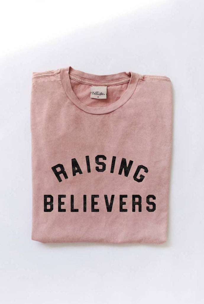 Pre-Order RAISING BELIEVERS Mineral Washed Graphic Top - littlelightcollective